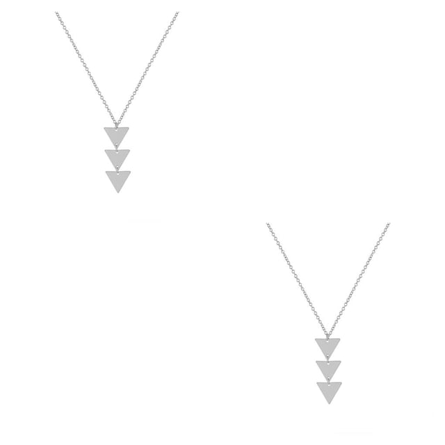 Minnieouse Collares para niñas, collar sencillo para chicas jóvenes, accesorio de moda, decoración colgante, colgantes de joyería, cadena de clavícula Plata 2piezas Minnieouse CBP199267