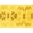 thumbnail image 1 of Ahgly Company Machine Washable Indoor Rectangle Abstract Yellow Modern Area Rugs, 3' x 5', 1 of 4