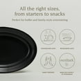 thumbnail image 2 of over&back Rim Stoneware Serving Platter - Elegant 1-Piece Oval Serving Platter to Complete Your Kitchen Set - 16" L x 10.8" W Semi-Matte Black, 2 of 7
