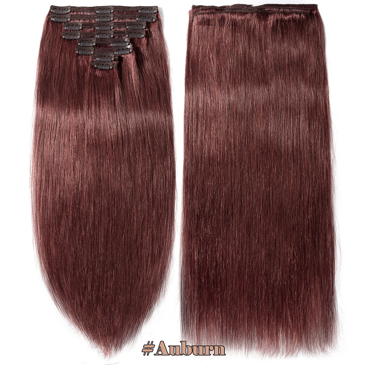 SEGO Clip in 100% Human Hair Extensions Real Thick Remy Hair Full Head 8 PCS Hair Pieces for Woman Balayage Black Brown Blonde