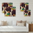 thumbnail image 4 of Designart 'Ethnic Geometric Silhouette of African American III' Modern Print on Natural Pine Wood, 4 of 5