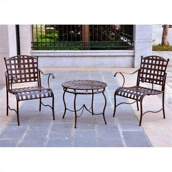 Pemberly Row 3 Piece Patio Conversation Set