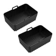 thumbnail image 1 of 2PCS Air Fryer Silicone Liners for Ninjia DZ071 DZ550 Dual Air Fryer Reusable Non-Stick Air Fryer Basket Accessories, 1 of 5