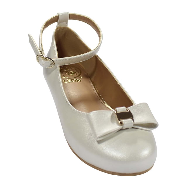 Balerina Flat Leon Niña Nacar Sintetico 3319p
