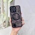 thumbnail image 2 of Compatible with iPhone 15 Pro Phone Case,Black Rose Pattern Design[Compatible with MagSafe],for Women Girls,Soft TPU Edge PC Back Protective Shockproof Phone Case, 2 of 12
