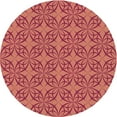 thumbnail image 1 of Ahgly Company Machine Washable Indoor Round Transitional Crimson Red Area Rugs, 3' Round, 1 of 7
