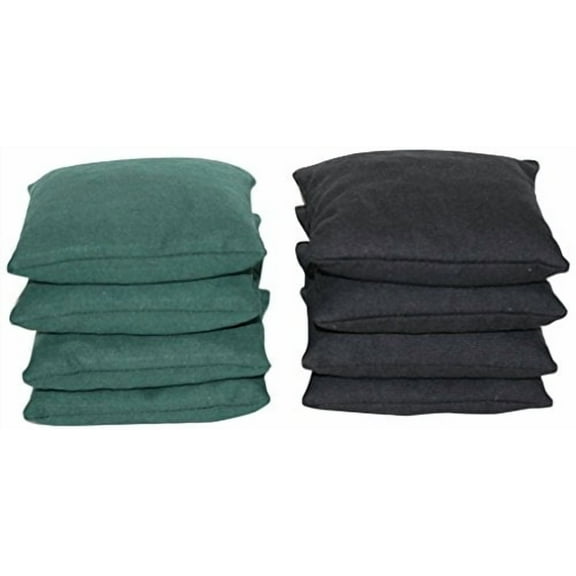 Cornhole Bags Set - (4 Hunter Green, 4 Black) By Free Donkey Sports