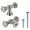 Silver Tone, variant on Uxcell 10 Pack Cabinet Knobs Brushed Nickel Cabinet Handles, Zinc Single Hole Kitchen Dresser Knobs Drawer Knobs