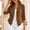 Brown, variant on Sakmal Blazers for Women Business Casual Brown Plus Size Suit Jacket 3/4 Sleeve Trendy Women's Blazer L