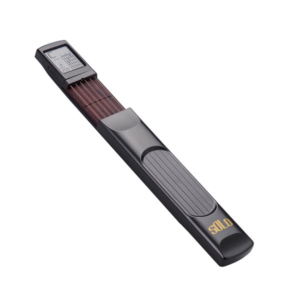 Entrenador de acordes 6 cuerdas Pocket Guitar Chord Trainer Folk Guitar Practice Tool Gadget 6 trastes con acordes giratorios Pantalla de cuadro para principiantes digitación Práctica SOLO Entrenador de acordes