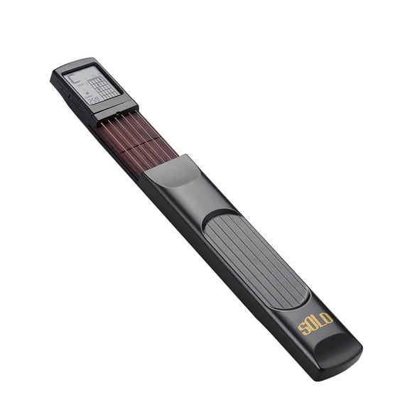 Entrenador de acordes 6 cuerdas Pocket Guitar Chord Trainer Folk Guitar Practice Tool Gadget 6 trastes con acordes giratorios Pantalla de cuadro para principiantes digitación Práctica SOLO Entrenador de acordes