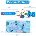 thumbnail image 2 of 2PCS CTUE Stitch Wallet Keychain Two Pieces Long Wallet Cute Fashion Funny Pattern, Zipper Wallet, 2 of 7