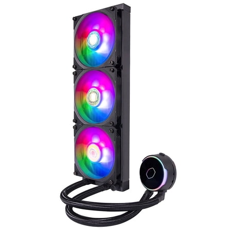 CoolerMaster MasterLiquid PL360 Flux RGB CPU Liquid Cooler, Black
