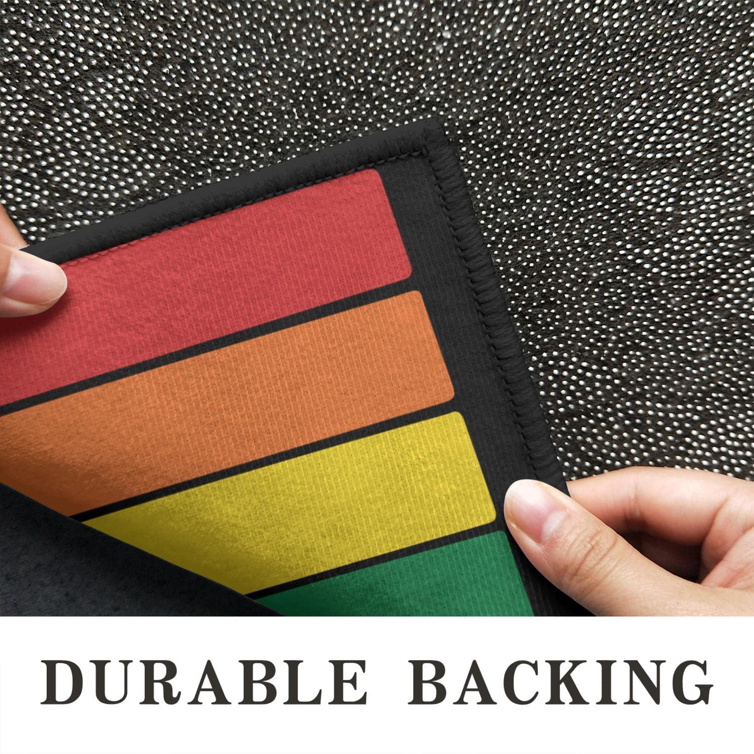 Rainbow Doormat Non-Slip Absorbent Resist Dirt Front Door Mat Machine Washable Welcome Mats Outdoor Inside Floor Rugs for Entryway 30" X 17"