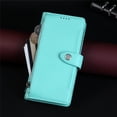 thumbnail image 3 of Wallet Case for Google Pixel 9 / Pixel 9 Pro 6.3-inch, Litchi Leather Flip Zipper Purse Cover with Card Holder, Detachable Wristlet, Kickstand Shockproof Protective Phone Case,Lake blue, 3 of 9