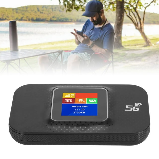 4G Portable WiFi, 1.44in Colour Screen 4G On the Go WiFi Mobile WiFi Hotspot with Micro SIM Card Slot, 3650mAh Battery, 4G Mobile WiFi Hotspot for Phone Tablet Laptop
