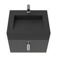 thumbnail image 4 of Nile 24" Black Wood Floating Vanity with Black Top and Brushed Nickel Trim, 4 of 10