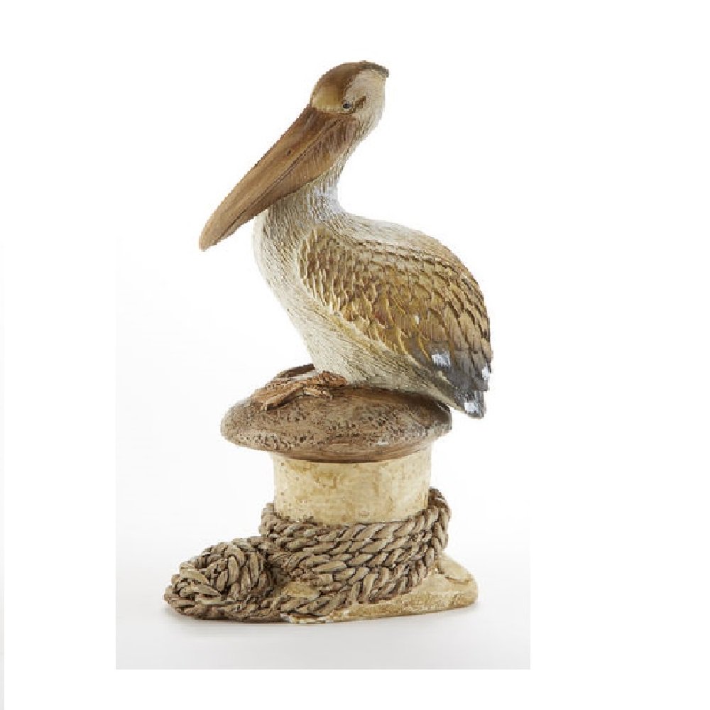 Brown Pelican Figurine 3.6 X 5.9 Inch New
