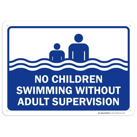 no children swimming without supervision sign 10 without supervision
