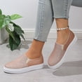 thumbnail image 4 of Oyedens Glitter Slip on Loafers for Women Casual Platform Canvas Shoes Fashion Sneakers Walking Flats, 4 of 6