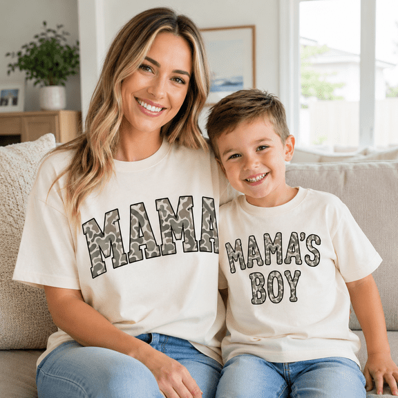 Mama's Boy Matching Shirts, Mama Camo Shirt, Boy Mom Matching Outfit, Mommy and Me Shirts, Mother Son Gift Tee, Family Matching Tops