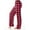 Red, variant on FAZVAOO Women's Pajama Pants Plaid Wide Leg Drawstring Elastic Waist Home Long Pants