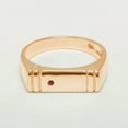 thumbnail image 2 of LBG British Made 18k Rose Gold Natural Ruby Mens Band Ring - 25 size options - Size 6, 2 of 5