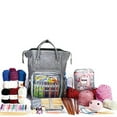 thumbnail image 2 of tredstone Knitting Bag Backpack Knitting Crochet Supply Storage Organizer gray, 2 of 9