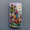 thumbnail image 1 of Hand Painted Forest House Phone Case For iphone 15 14 Pro Max Plus 11 13 12 Pro Max Mini X XR XS 7 8 Plus Shockproof Back Cover JIANGLANG, 1 of 1