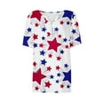 thumbnail image 4 of VerPetridure American Flag Shirts for Women 4th of July T-Shirt USA Flag Patriotic V-Neck Shirt Stars and Stripes Summer Tees, 4 of 5