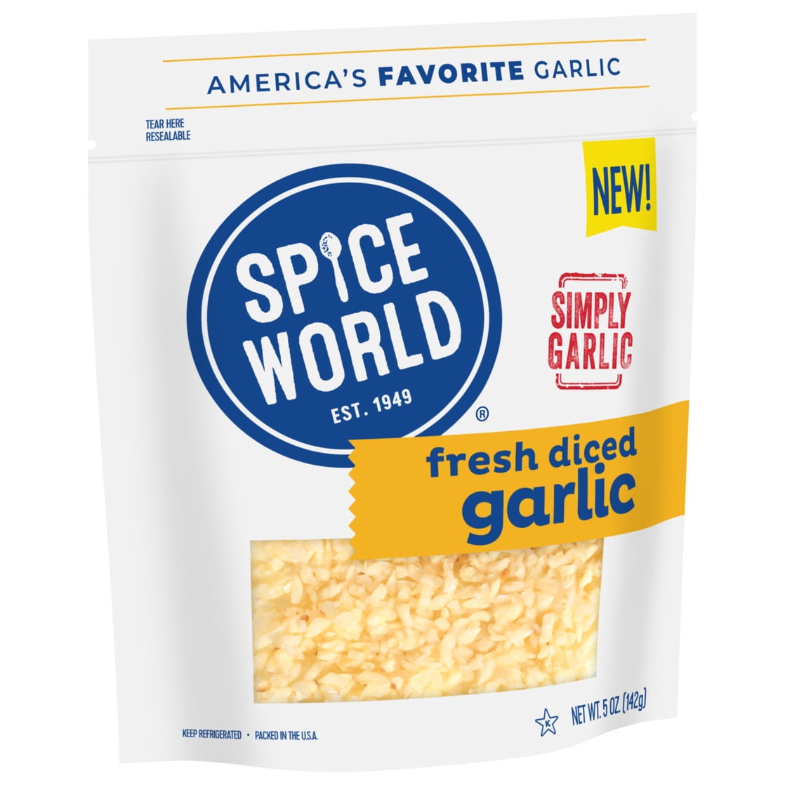 Spice World Fresh Diced Garlic 5 oz, pouch - Walmart.com