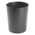 thumbnail image 3 of mDesign Small Round Metal 1.7 Gallon Trash/Recycling Can, 2 Pack, Dark Gray, 3 of 5