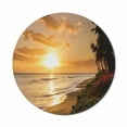 thumbnail image 1 of Hawaiian Mouse Pad for Computers, Warm Tropical Sunset on Sands of Kaanapali Beach in Maui Hawaii Traveling, Round Non-Slip Thick Rubber Modern Mousepad, 8" Round, Orange Green Pink, by Ambesonne, 1 of 2