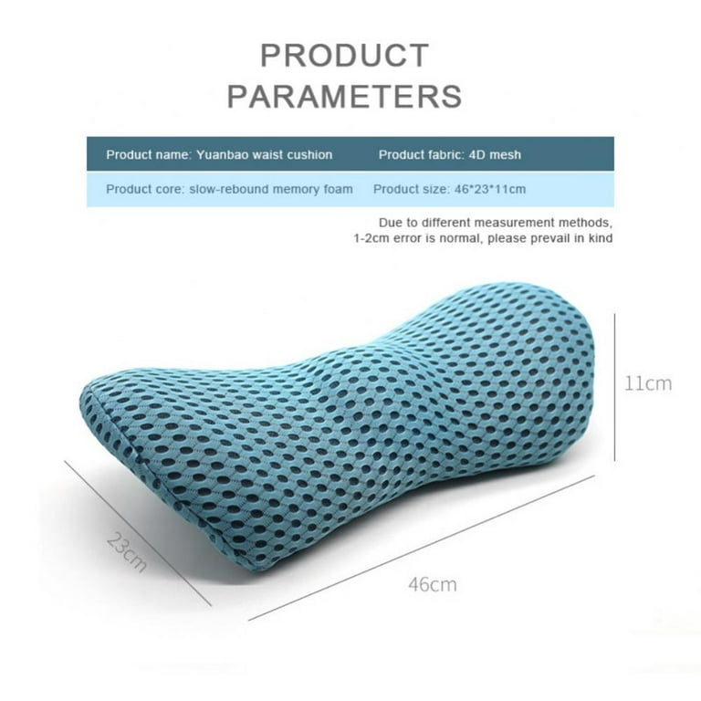 Lumbar Pillow for Sleeping, Pregnancy Pillows Adjustable Height 3D Lower Back Support Pillow Waist Sciatic Pain Relief Cushion for Bed Rest - Side