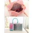 thumbnail image 3 of MIFORINES - Bolso de mano con forma de almohada de verano para mujer, color caramelo, vidrio transparente, Rosado, 26*15*18cm/10.2*7*5.9, 3 of 5