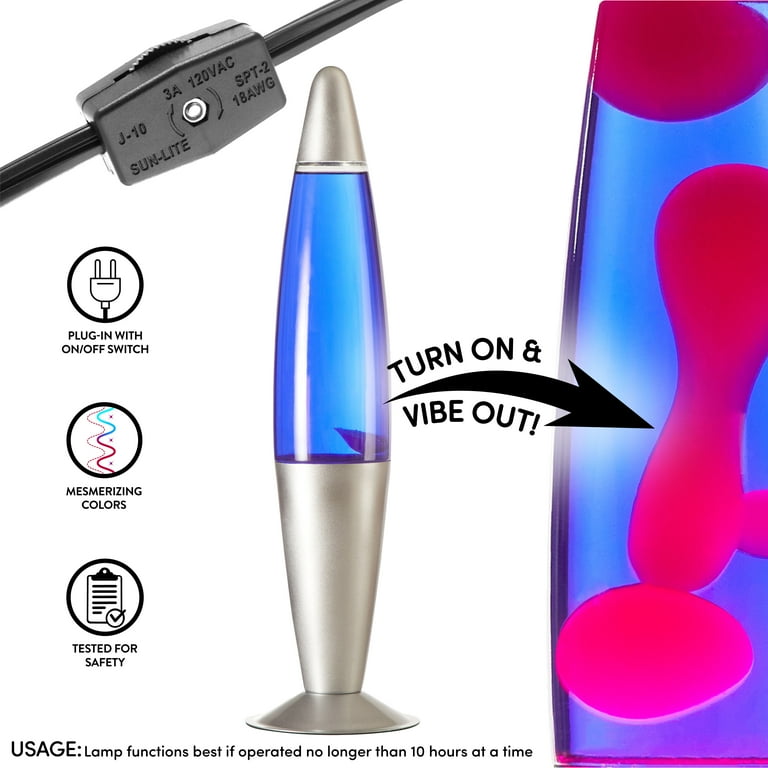 Urban Shop 16-Inch Pink/Purple Lava Motion Volcano Lamp with