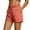 Orange, variant on Women's Utility Shorts with Pockets, Casual Solid Color Elastic Waist Twill Shorts, Summer Lightweight Everyday Cuffed Hem Chino Basic Shorts