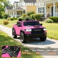 thumbnail image 3 of RAM 24V Kids Ride on Truck Cars, Ride on Toys with Remote Control, Electric Car for Kids 2 Seater, Powered Toddler Car with Bluetooth MP3 4 Wheels Suspension for Boys Girls, Pink, 3 of 8