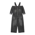 thumbnail image 6 of Edvintorg Denim Jumpsuit for Women Plus Size Adjustable Straps Long Sleeve Loose Casual Jean Jumpsuits Women's Clothes S-3XL Black, 6 of 6