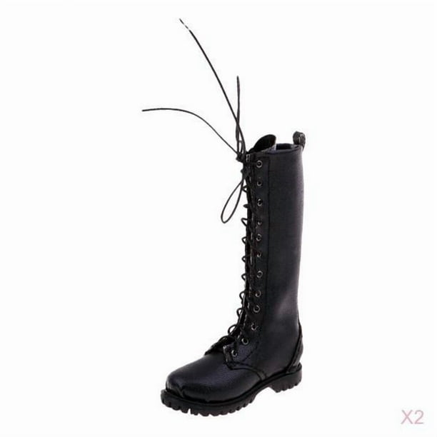 2 pares de botas de material cuero PU 1: 6 para de para hombres y mujeres