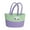 Purple, variant on WLOELOEW Woven Monster Design Storage Basket With Handles Cotton Thread Organizer Bin For Kids Room Decor Green 11.8 X 3.9 X 6.7 Inches Green