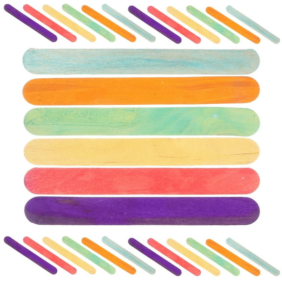 FELTECHELECTR 200Pcs Colored Craft Sticks Bulk Popsicle Sticks For Various Occasions