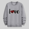 thumbnail image 4 of Generic Mens Valentines Sweatshirts Trendy Love Heart Printed Crewneck Shirts Long Sleeve Loose Crewneck Casual Tee Tops, 4 of 5