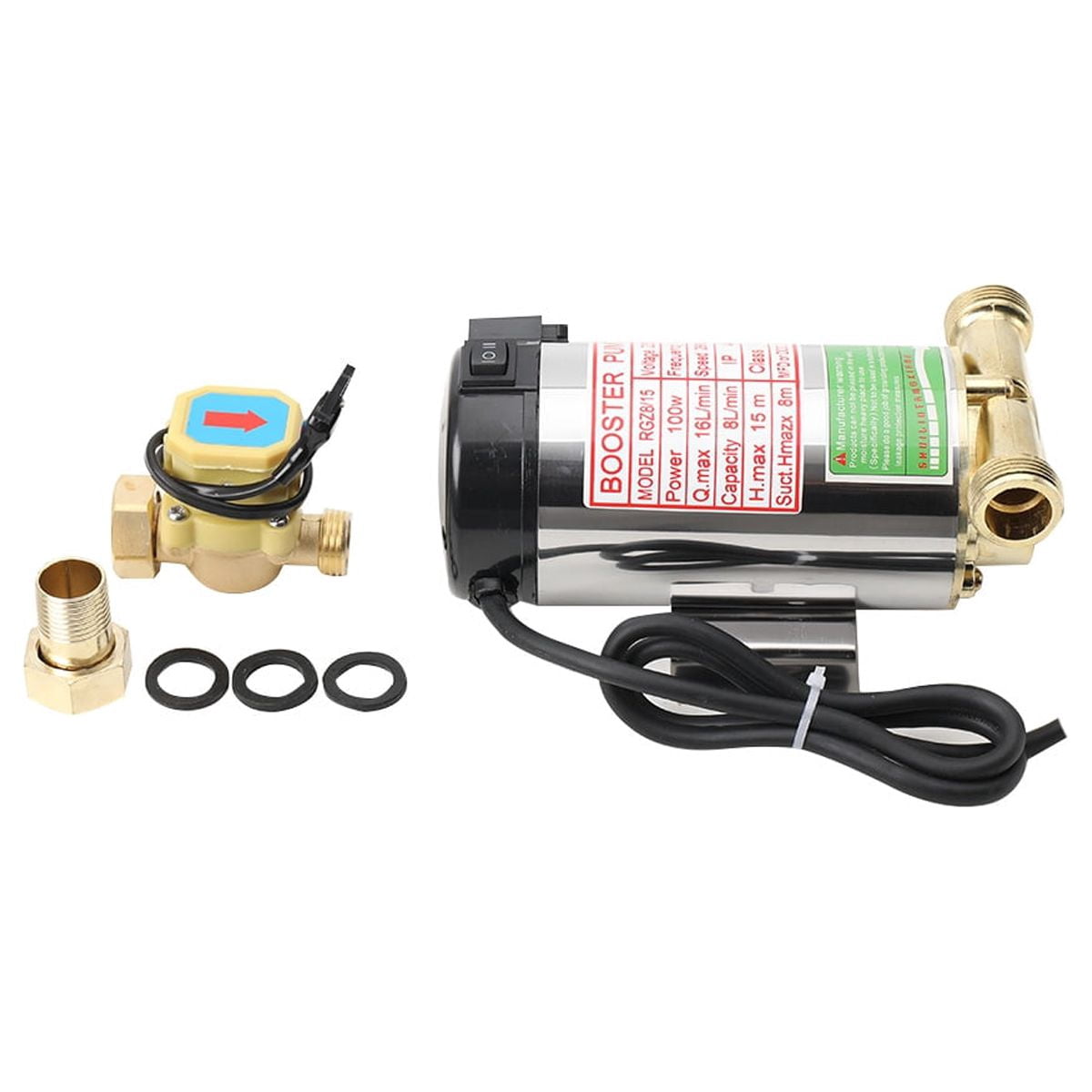 SUDEG Water Pressure Booster Pump for Home, 110V Water Pump Electric Automatic Household Water Pressure Booster Pump Shower Booster with Water Flow Switch