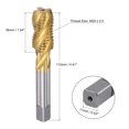 thumbnail image 2 of Unique Bargains M20 x 2.5 High Speed Steel Machine 4 Spiral Flutes Thread Tap Titanium Plated, 2 of 6
