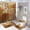 style-6, variant on Boho Vintage Floral 4PCS Shower Curtain Sets with Rugs with Non-Slip Bath Mat Toilet Rug,72" X 72"