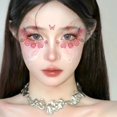 thumbnail image 3 of Pegatinas de tatuaje de mariposa brillante, maquillaje facial de ojos, tatuajes duraderos impermeables, calcomanías de bricolaje para fiesta de Festival de música, 10 hojas, 3 of 5