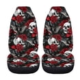 thumbnail image 4 of Yuyamidu Skull Red Rose Car Seat Covers Universal Front Car Seats Anti-Slip Back Fabric Removable Automotive Accessories Suitable for Cars, SUV and Trucks, 4 of 7