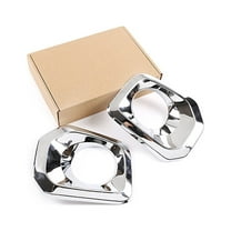 Pair Front Bumper Grille Chrome Fog Light Covers Trims For 2016-23 Toyota Tacoma