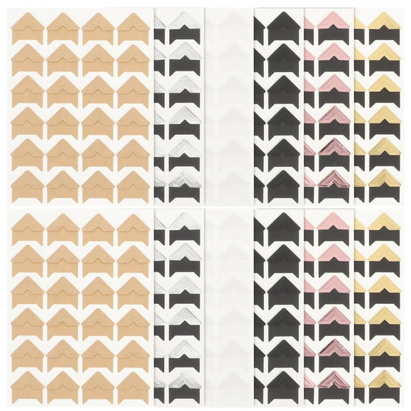 12 Sheets Tape Dots Photo Corner Stickers Self-stick Corners